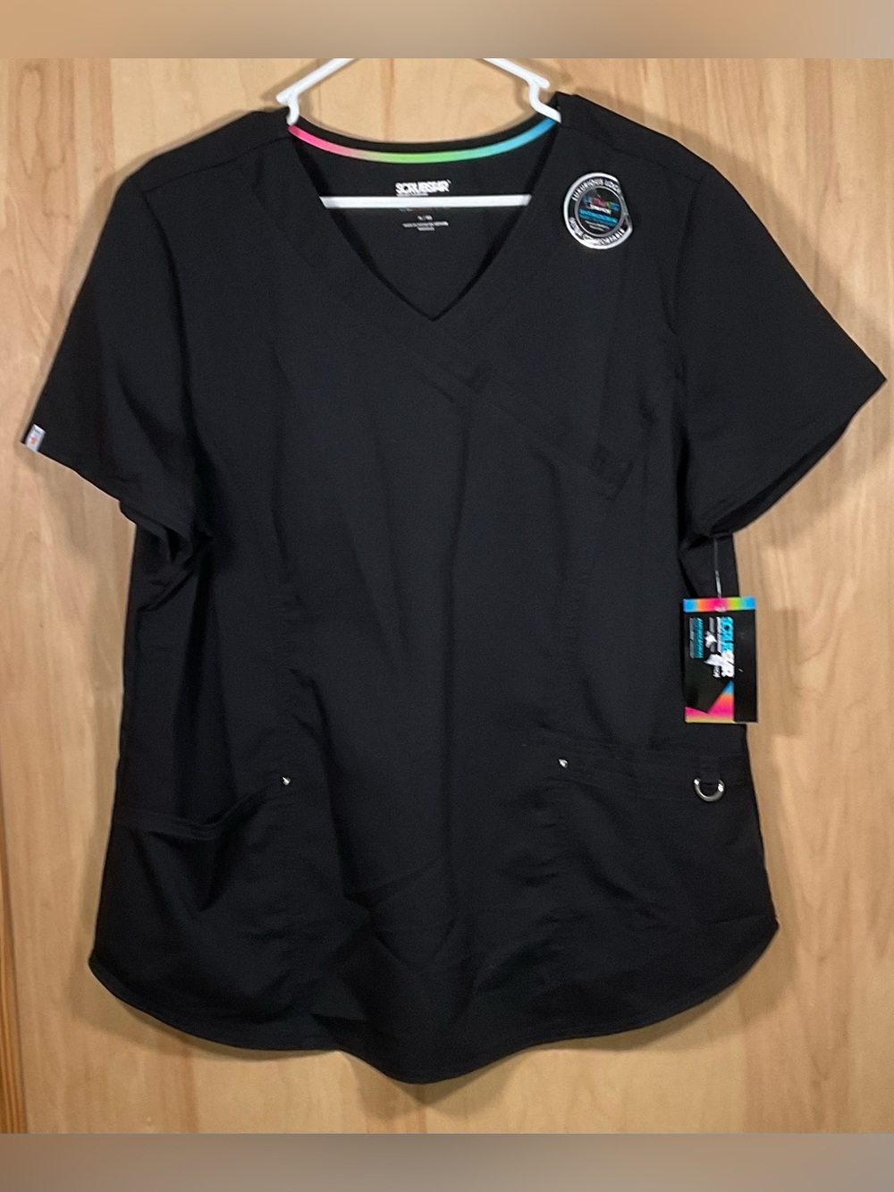Scrubstar Black Ultimate Scrub Top - NWT